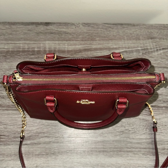 Coach Designer Handbag WINE F28976 IMWIN 2 Sets of Handles - Picture 6 of 11